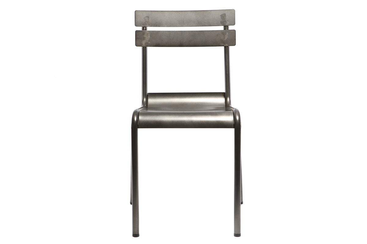 Chaise design m�tal (lot de 2) SHERMAN