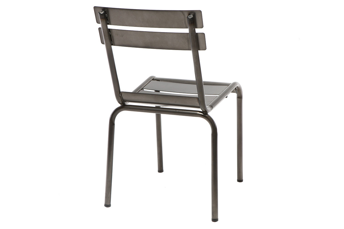 Chaise design m�tal (lot de 2) SHERMAN