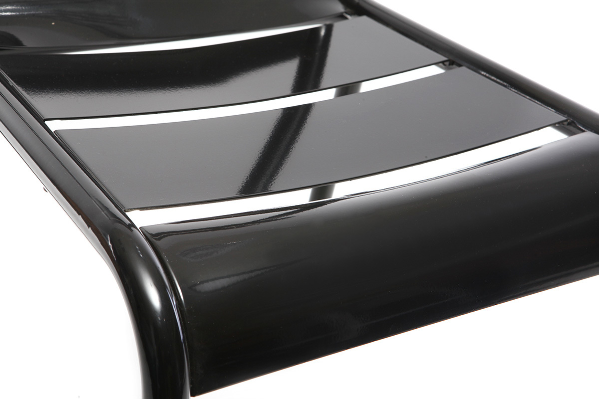 Chaise design mtal noire (lot de 2) SHERMAN