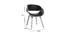 Chaise design noir et bois clair BENT