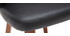 Chaise design noir et bois foncé ALBIN