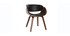 Chaise design noir et bois foncé BENT