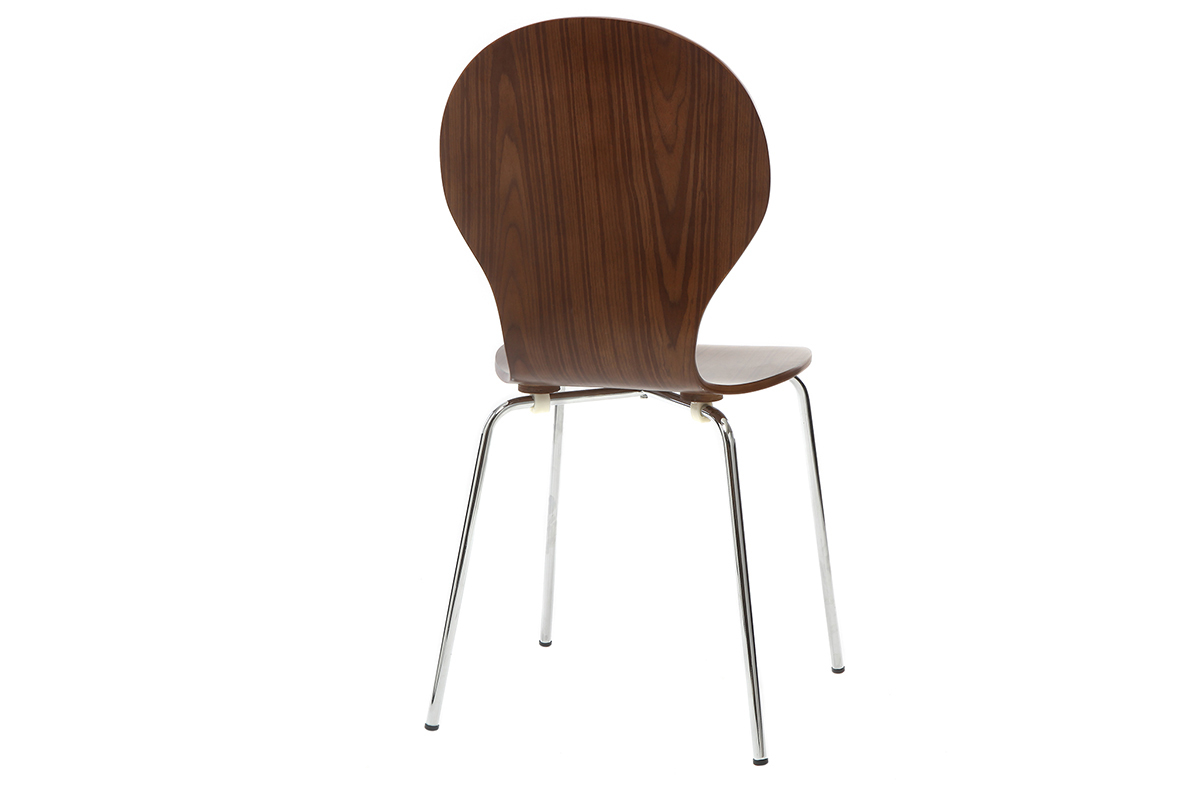 Chaise design noyer (lot de 2) NEW ABIGAIL