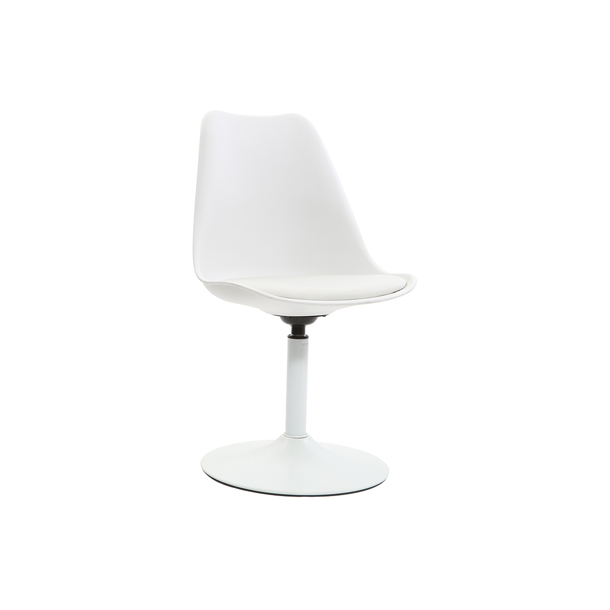 Chaise design pivotant blanc mat STEEVY V2 vue1
