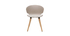 Chaise design taupe et bois clair WING