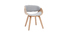 Chaise design tissu gris et bois clair BENT
