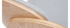 Chaise design tissu gris et bois clair BENT