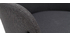 Chaise design tissu gris et métal noir TULUM
