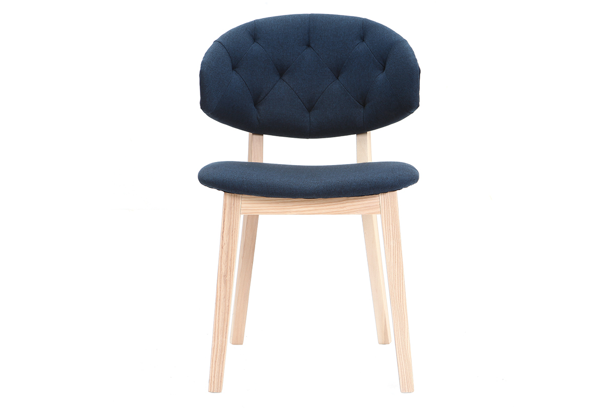 Chaise en tissu bleu fonc SOFFY