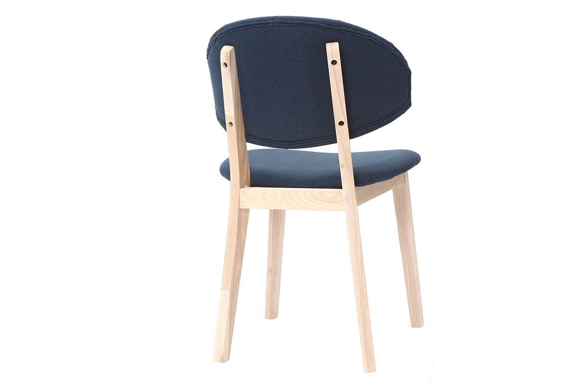 Chaise en tissu bleu fonc SOFFY