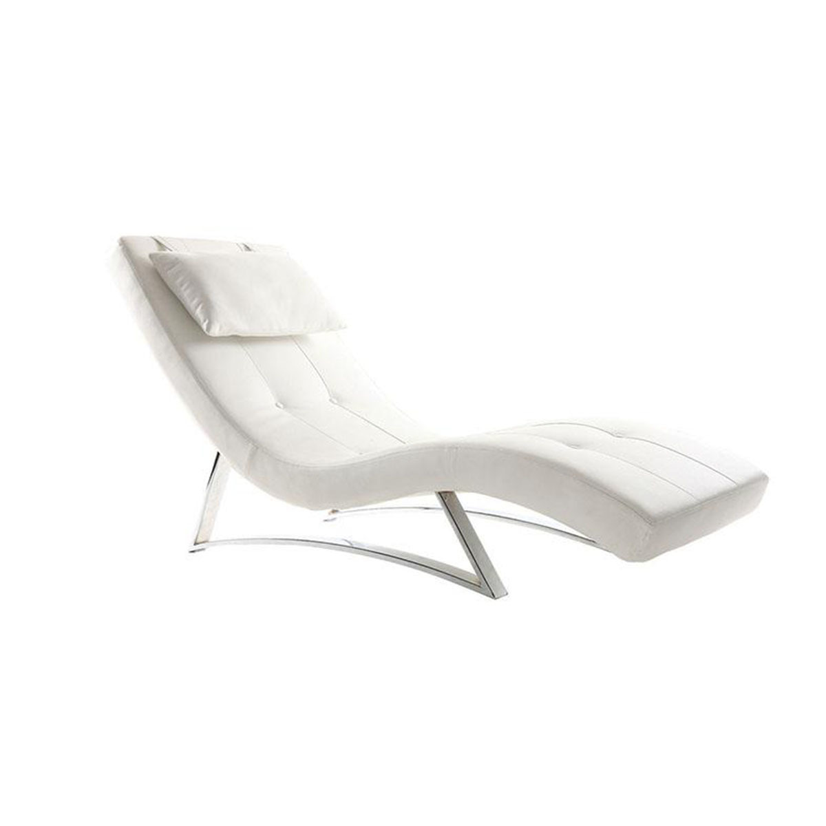 Chaise longue design blanc MONACO vue1
