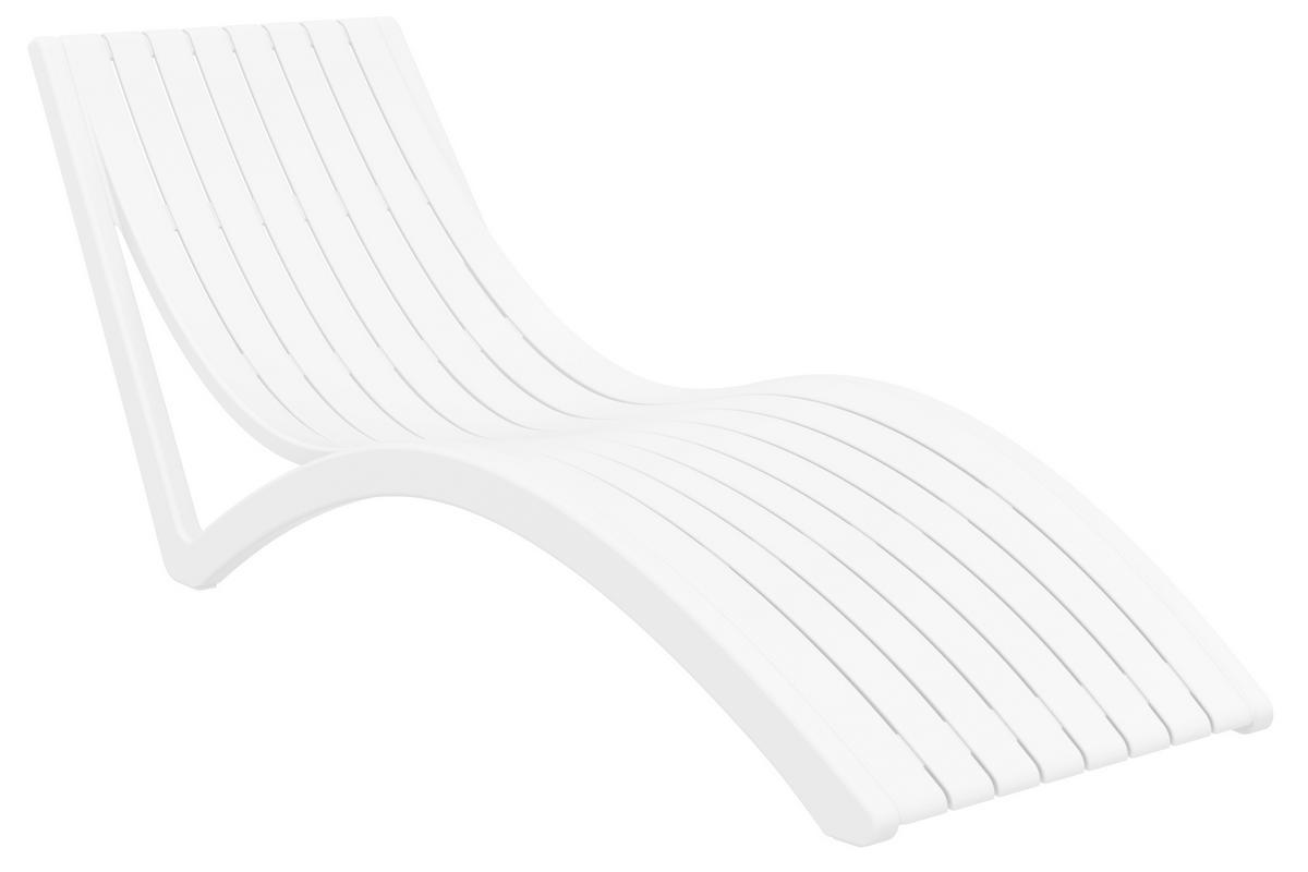 Chaise longue design blanche SLIDO
