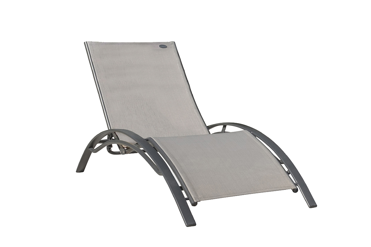 Chaise longue design grise SIERRA