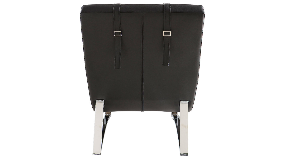Chaise longue design noir MONACO