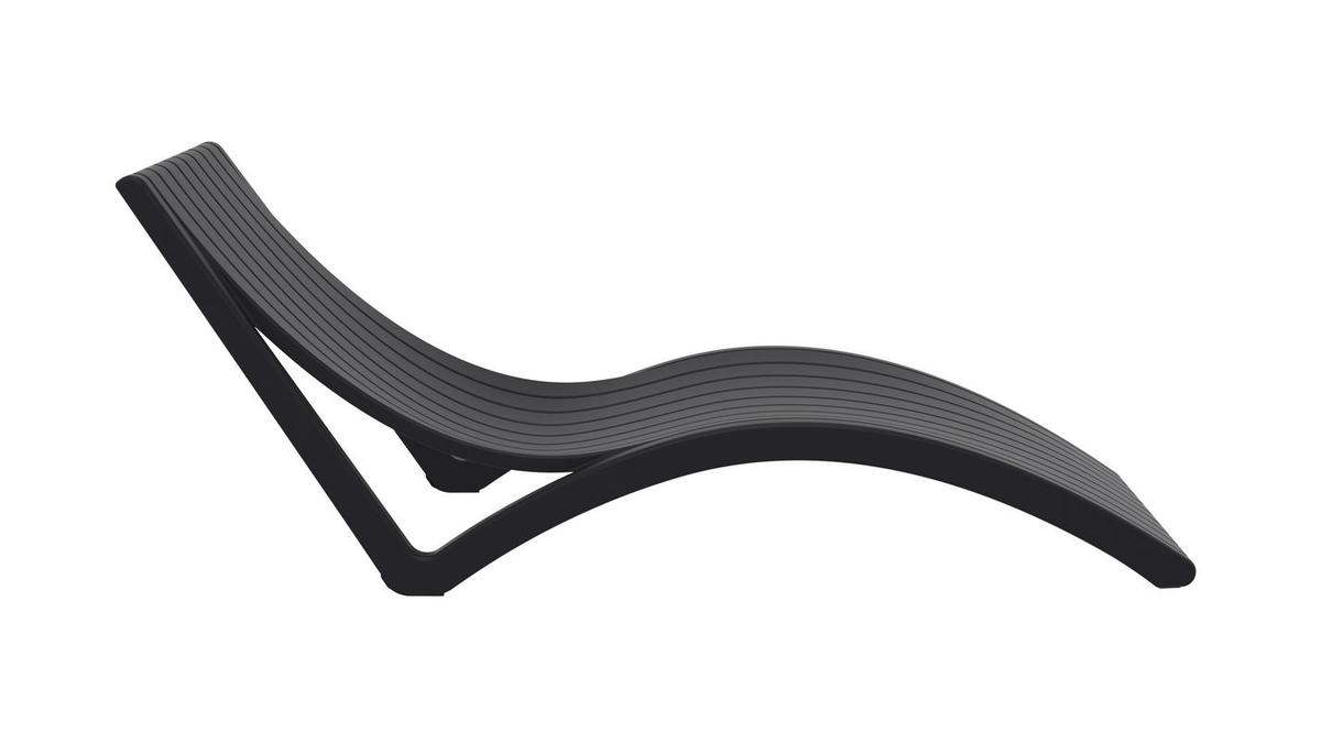 Chaise longue design noire SLIDO