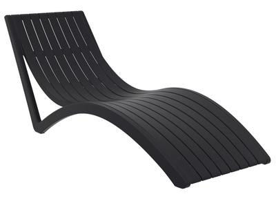 Chaise longue design noire SLIDO