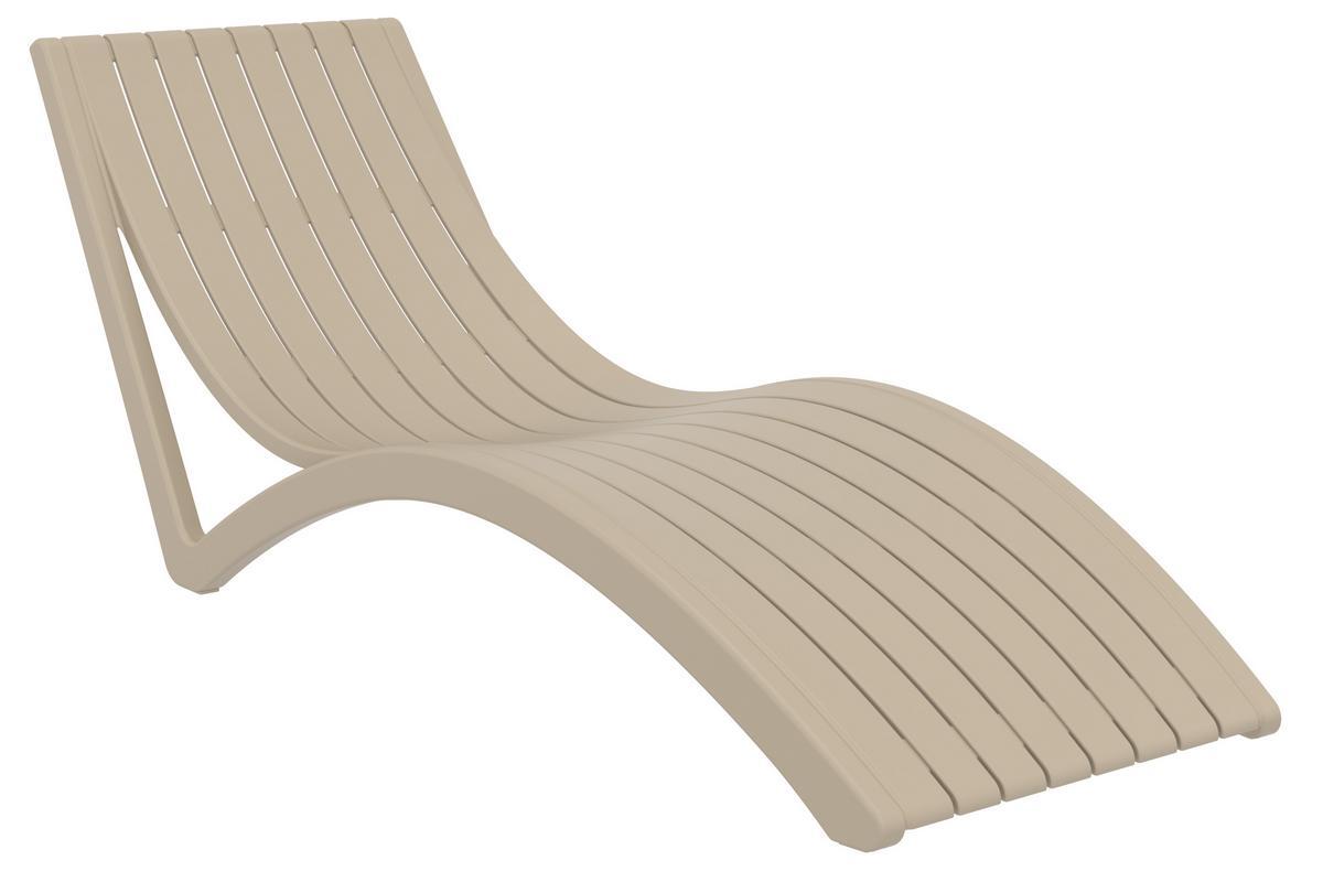 Chaise longue design taupe SLIDO