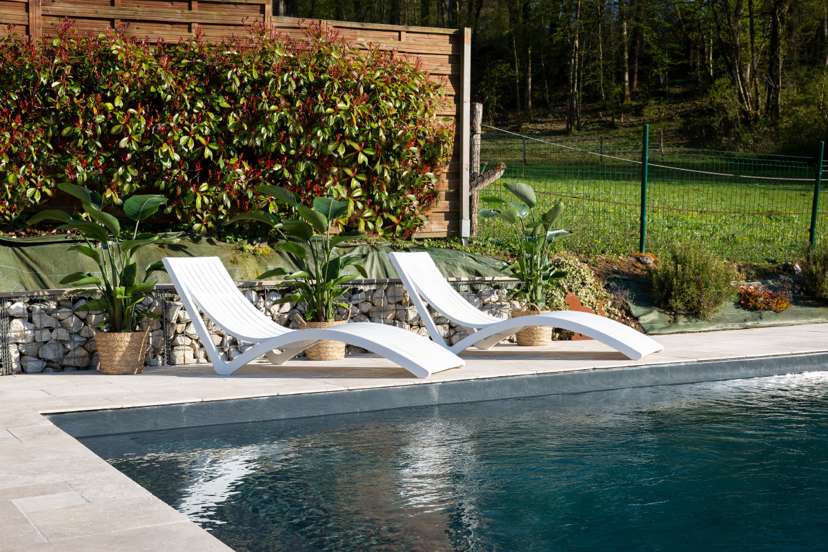 Chaise longue design taupe SLIDO