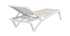 Chaise longue empilable blanc et taupe CORAIL