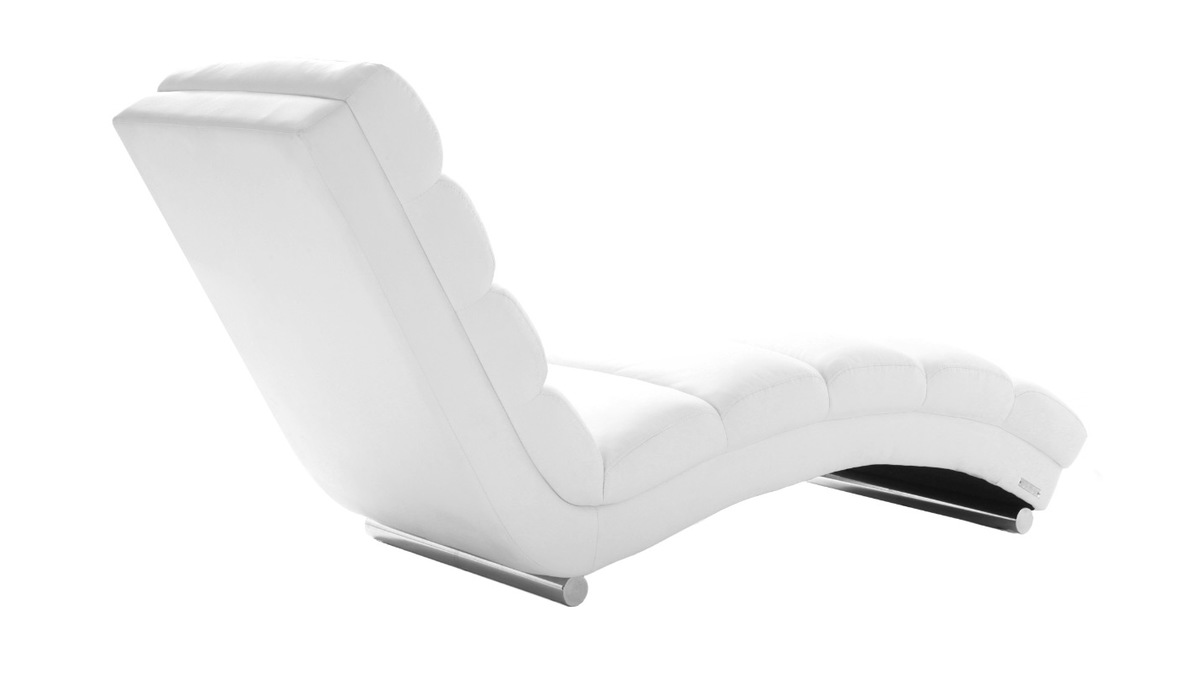 Chaise longue / fauteuil design blanc TAYLOR Miliboo
