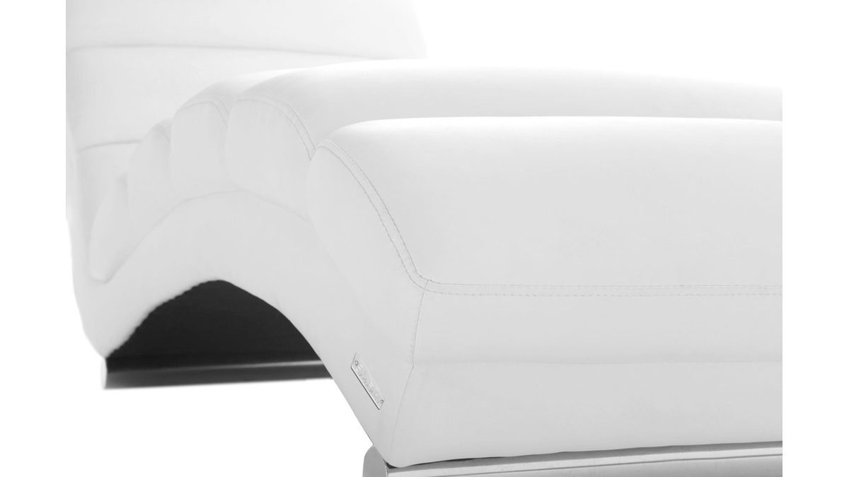 Chaise longue / fauteuil design blanc TAYLOR Miliboo