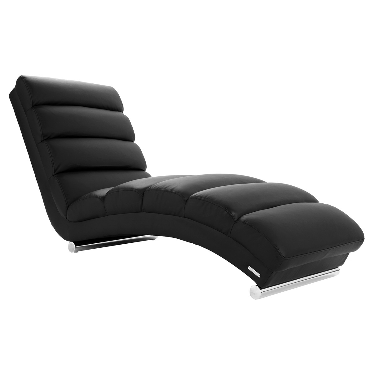 Chaise longue / fauteuil design noir TAYLOR vue1