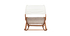 Chaise longue rocking chair double blanc et bois NANAWA