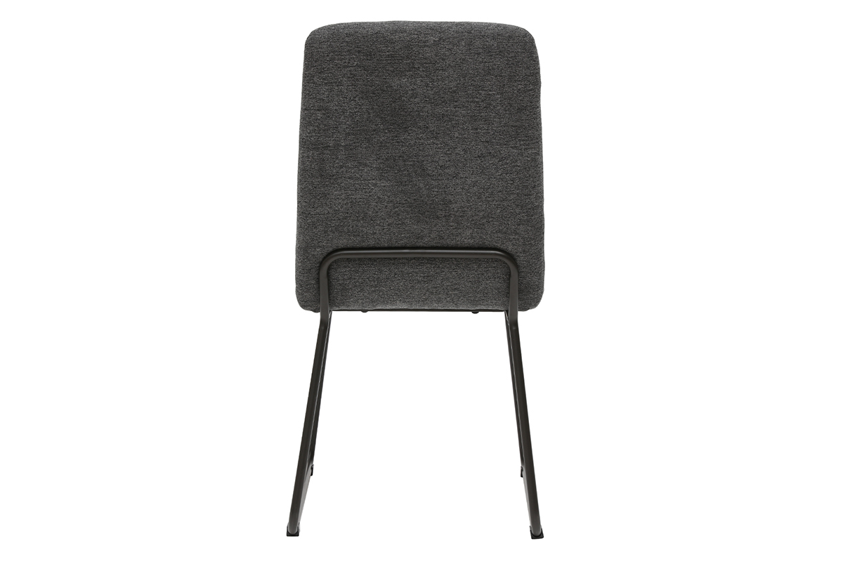Chaise moderne en tissu et m�tal gris MYST