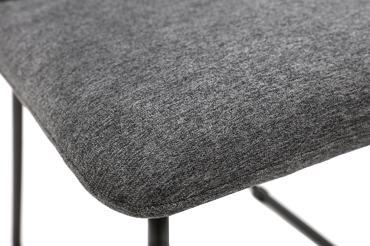 Chaise moderne en tissu et m�tal gris MYST