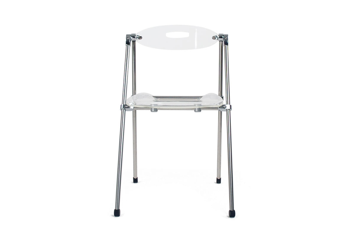 Chaise plexiglas pliante transparent JULIE (lot de 4)