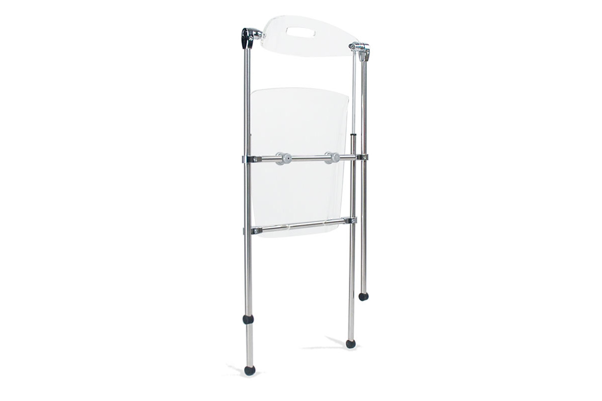 Chaise plexiglas pliante transparent JULIE (lot de 4)
