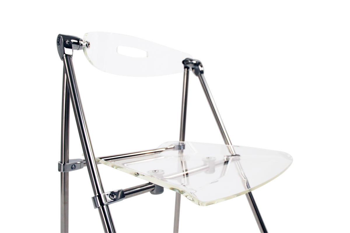 Chaise plexiglas pliante transparent JULIE (lot de 4)