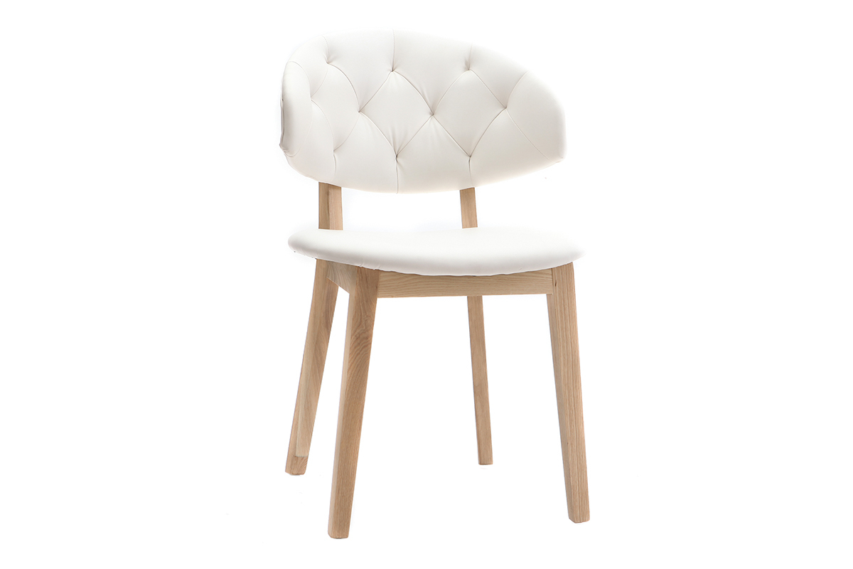 Chaise PU blanc SOFFY