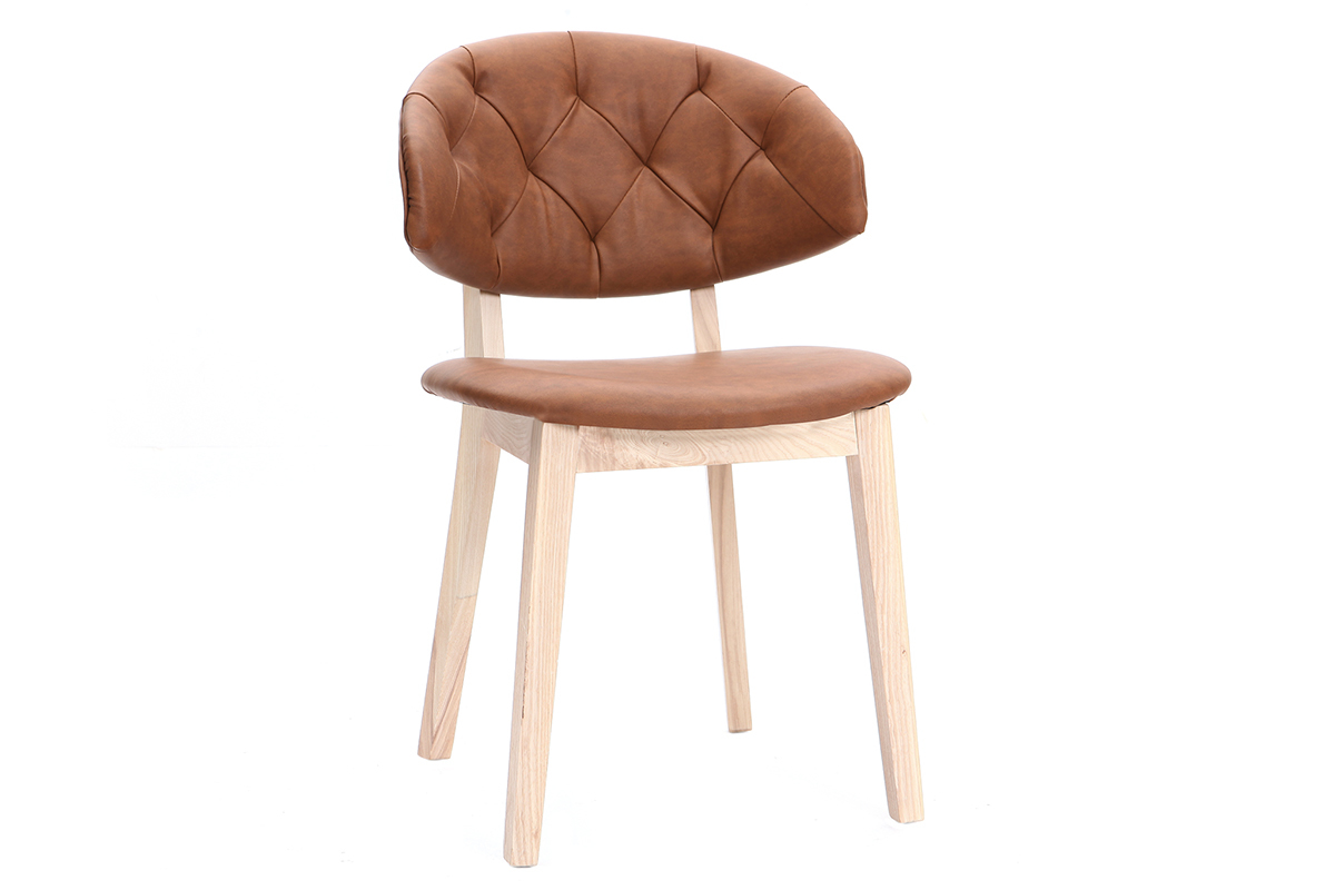 Chaise PU marron SOFFY