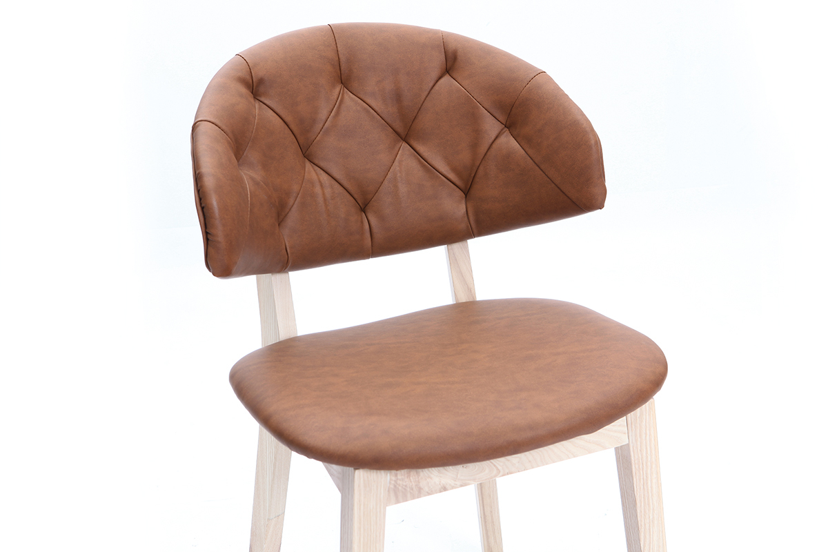 Chaise PU marron SOFFY