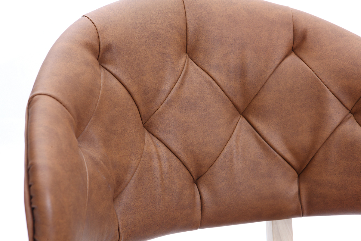 Chaise PU marron SOFFY