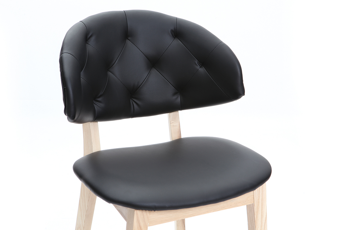 Chaise PU noir SOFFY