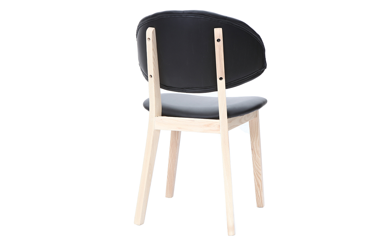 Chaise PU noir SOFFY