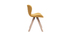 Chaise scandinave effet velours moutarde et bois clair ANYA