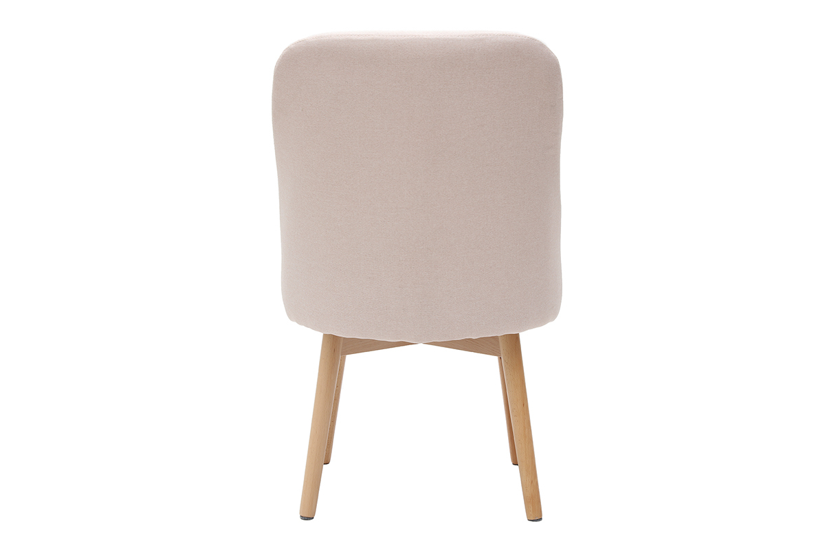 Chaise scandinave en tissu rose LIV