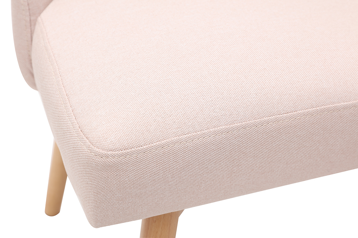 Chaise scandinave en tissu rose LIV