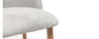 Chaise scandinave gris polaire et bois CELESTE