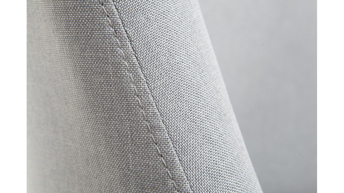 Chaise scandinave tissu gris et bois clair LIV