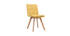 Chaise scandinave tissu jaune pieds bois clair lot de 2 THEA