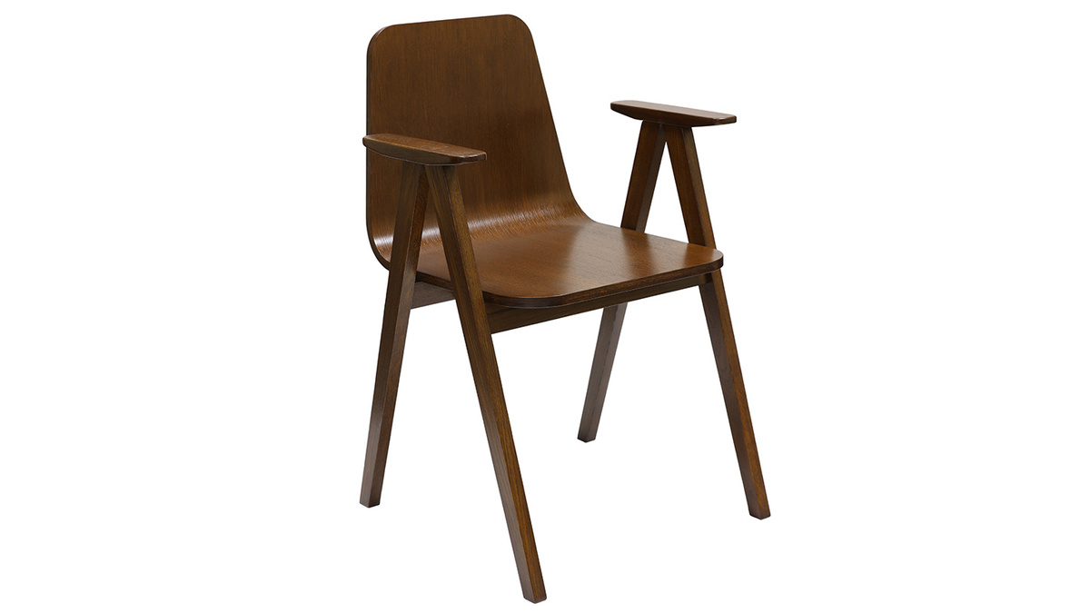 Chaise vintage en bois foncé OLYA