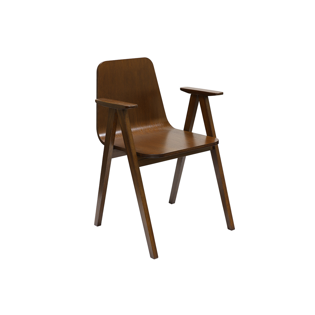 Chaise vintage en bois foncé OLYA vue1