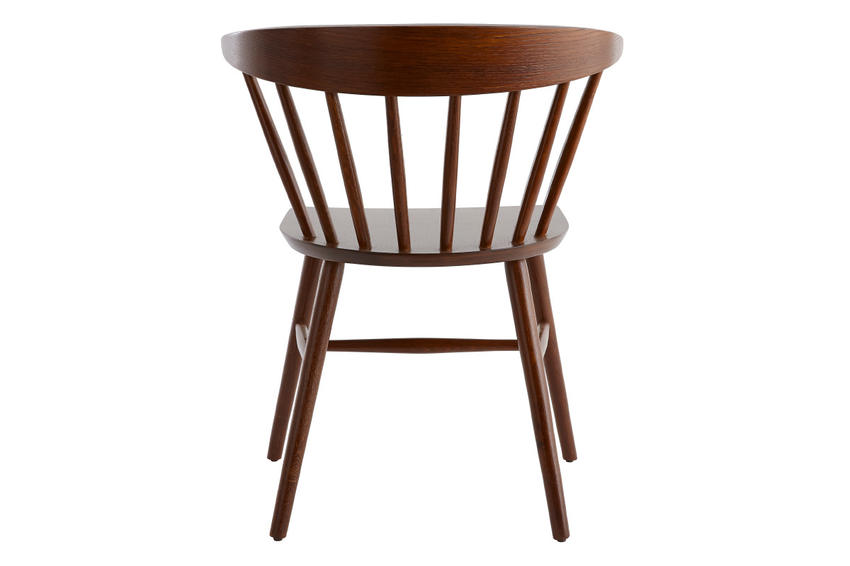 Chaises � barreaux en bois fonc� (lot de 2) DARIA