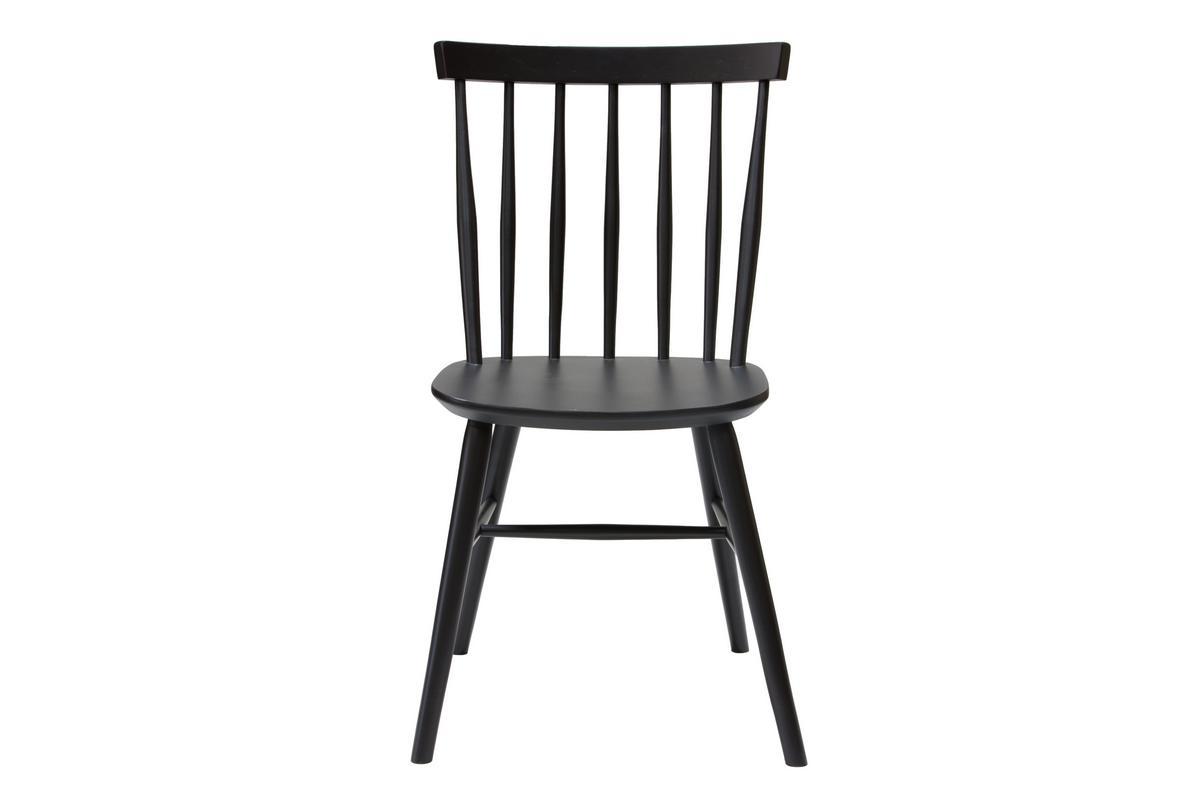 Chaises � barreaux en bois noir (lot de 2) COLBERT