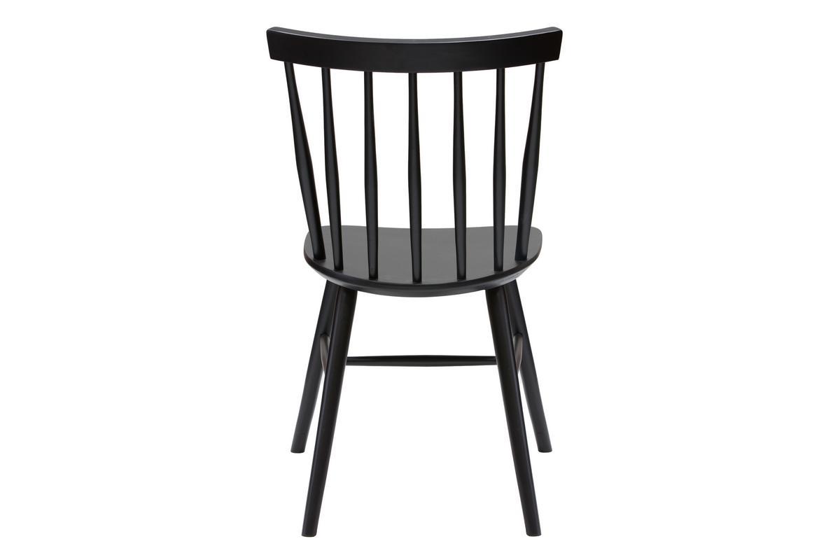 Chaises � barreaux en bois noir (lot de 2) COLBERT