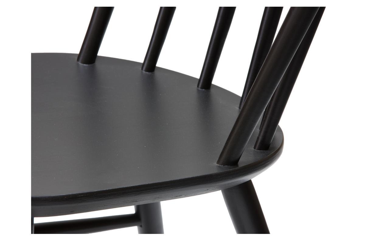 Chaises � barreaux en bois noir (lot de 2) COLBERT